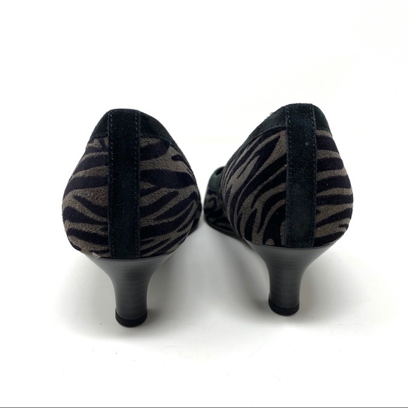 Gabor classic pumps zebra flock anthracite black - Picture 6 of 8